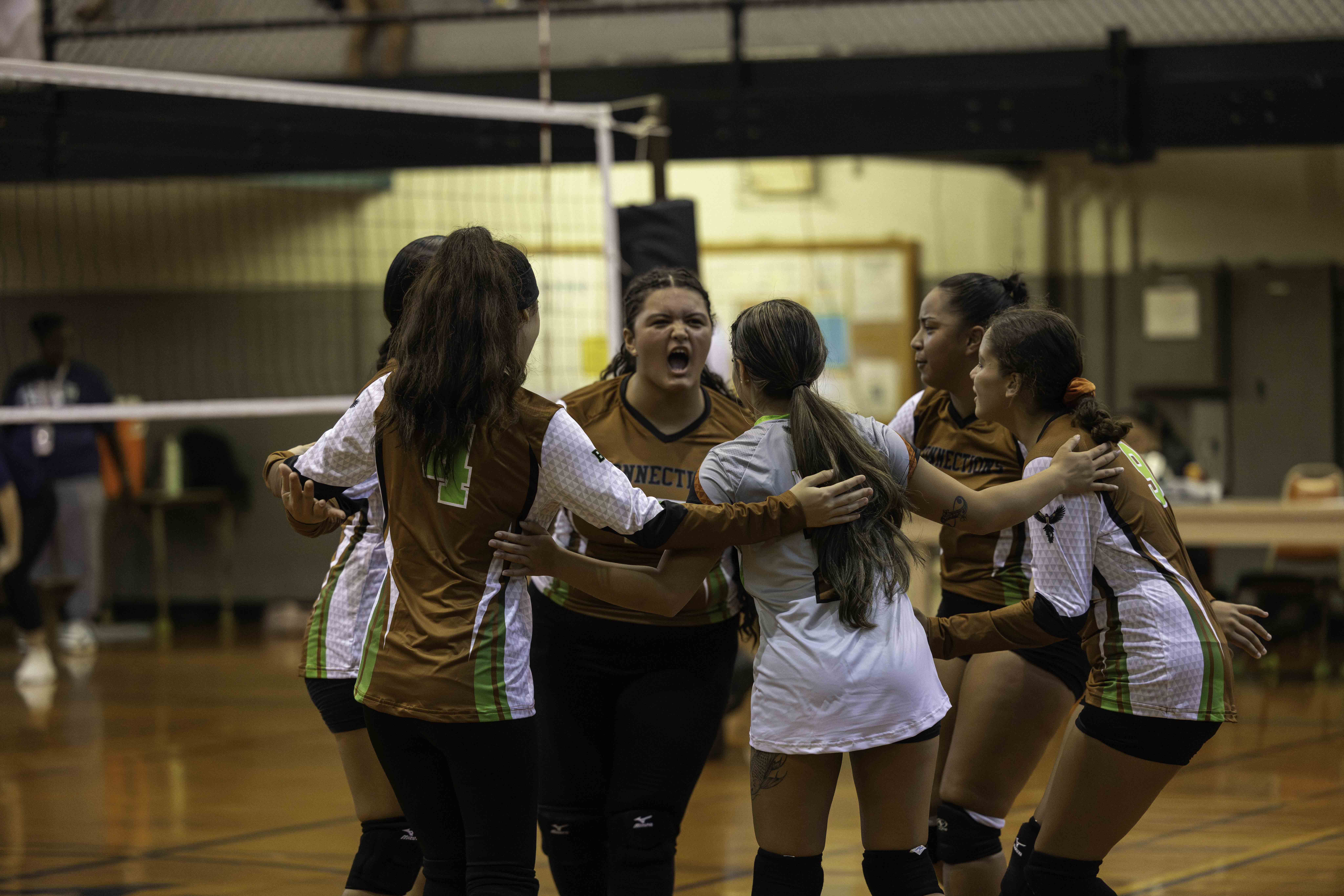 Team celebrating a point