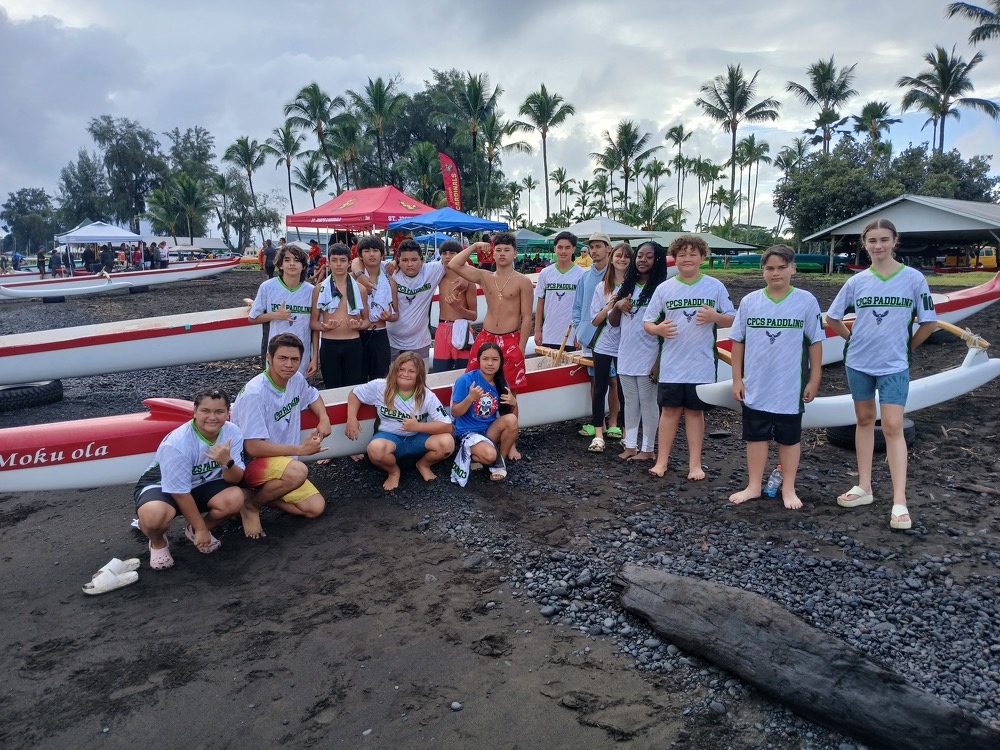 Middle school paddling team